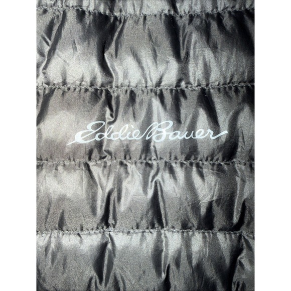 Men's Eddie Bauer Full-Zip Down Puffer Jacket Sz XL Black GW999 - Picture 2 of 11